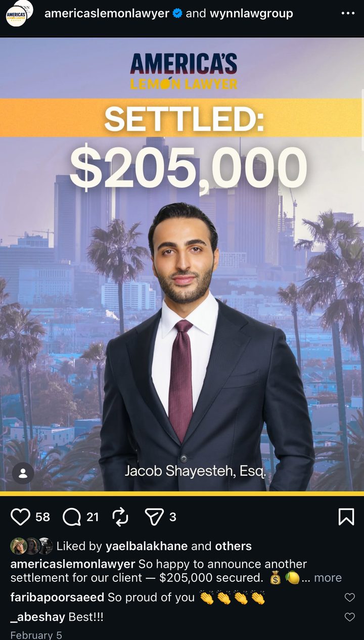 Actual client result: $205,000 settlement